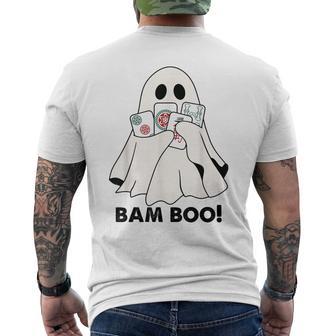 Bam Boo Halloween Mahjong Ghost Mahjong Halloween Game Men's T-shirt Back Print - Thegiftio