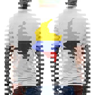 Bandera De Colombia Mapa Colombia Camiseta Hombre Estampado Espalda - Regaloses