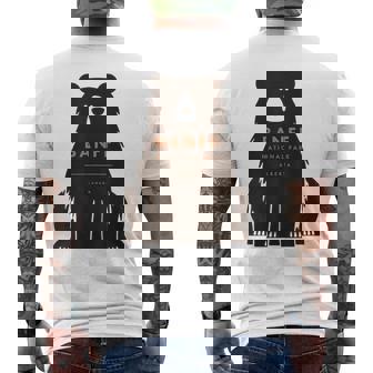 Banff National Park Alberta Canada Retro Vintage Bear Men's T-shirt Back Print | Mazezy