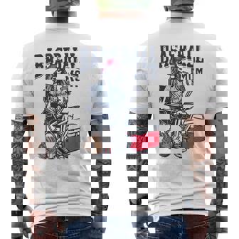 Baseball Mom Skeleton Halloween Baseball Game Day Mother Day Men's T-shirt Back Print | Seseable UK