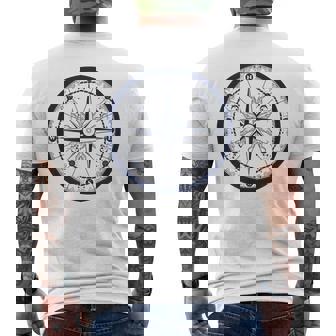 Beautiful Compass Sailing Hiking Travel Adventure Men's Back Print T-Shirt | Mazezy