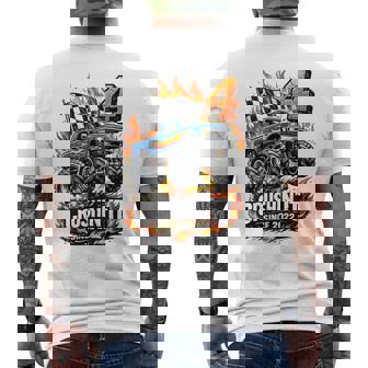 Birthday Monster Truck 4 Year Old Boys 4Th Party Born 2022 Men's T-shirt Back Print - Monsterry