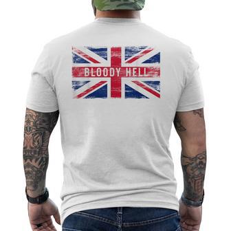 Bloody Hell British Slang Pride Uk Flag English Men's T-shirt Back Print | Mazezy