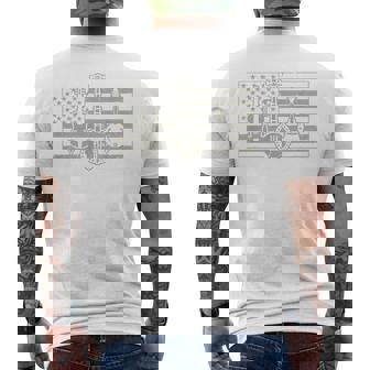 Bluegrass USA Flag Guitar Banjo Mandolin T-Shirt Men's Back Print T-Shirt | Mazezy