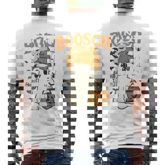 Boosch Light Halloween Ghost Pumpkin Beer Drinking Men's T-shirt Back Print | Seseable UK