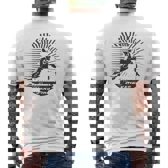 Born To Skate Speed Skating Figure Skater T-Shirt Men's Back Print T-Shirt | Mazezy