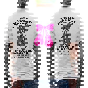 Breast Cancer Awareness In October We Wear Pink Coquette Bow Men's T-shirt Back Print - Monsterry