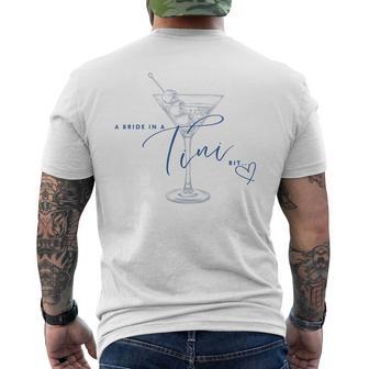 A Bride In A Tiny Bit Martini Bride Bachelorette Party Men's T-shirt Back Print | Seseable CA