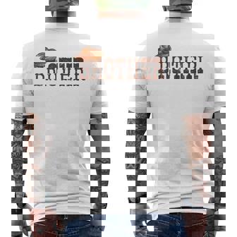 Brother Western Family Matching Birthday Cowboy Cowgirl Men's T-shirt Back Print - Thegiftio