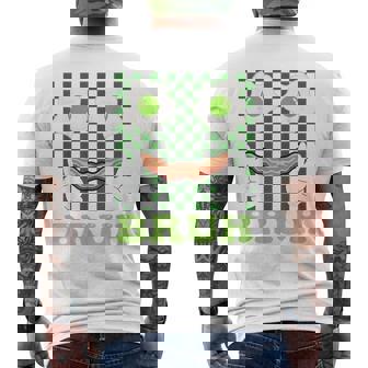 Bruh Green Face Eggs And Bacon Ham 朝食 聖パトリックズ メンズTシャツ バックプリント - Kawaiitshirt