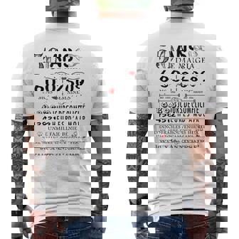 Cadeau 50 Ans De Mariage 50E Anniversaire De Mariage Couples T-shirt imprimé au dos - Cadeauxyz