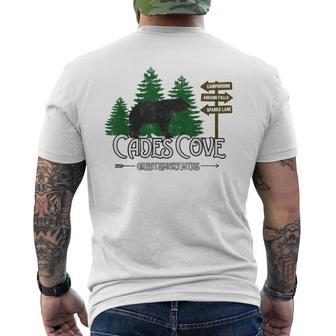 Cades Cove Black Bear Road Sign Men's T-shirt Back Print - Thegiftio UK