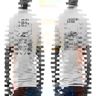 Camo Deer Hunting Boy Youth Born Hunt Forced Go School Men's T-shirt Back Print - Monsterry