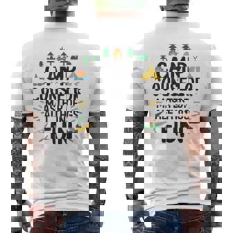 Camper Camping Outdoor Nature Lover Camp Counselor Men's T-shirt Back Print | Mazezy