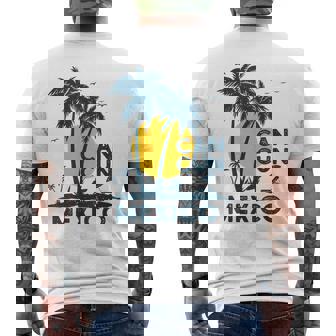 Cancun Mexico Beach Palm Tree Vacation Squad Matching Group Men's T-shirt Back Print - Thegiftio