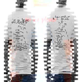 Cat No Ice Please Men's T-shirt Back Print - Monsterry