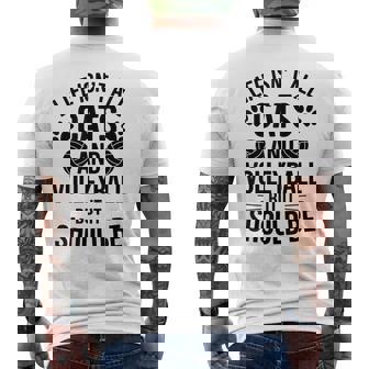 Cats And Volleyball Volleyball Men's Back Print T-Shirt | Mazezy