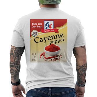 Cayenne Pepper Condiment Costume Holiday Spice Costumes Men's T-shirt Back Print - Thegiftio UK