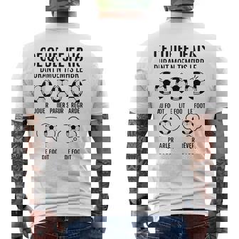 Ce Que Je Fais Temps Libre Humour Foot Français T-shirt imprimé au dos - Cadeauxyz