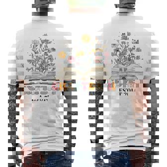 Chapter 11 Years Old 11Th Birthday Wildflower Book Lover Men's T-shirt Back Print | Seseable FR