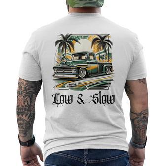 Chicano Culture Classic Truck Low And Slow Lowrider Truck Men's T-shirt Back Print - Thegiftio UK