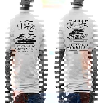 Chobe National Park Botswana Africa Adventure Safari Men's Back Print T-Shirt | Mazezy