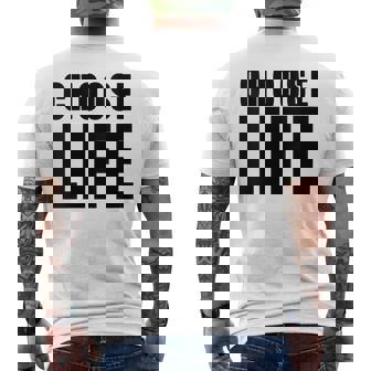 Choose Life Grandes Lettres Noires Amusantes Des Années 80 -Tyle Rétro T-shirt imprimé au dos - Cadeauxyz