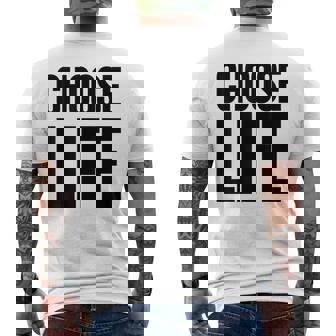 Choose Life 前面と背面の両面デザイン メンズTシャツ バックプリント - Kawaiitshirt