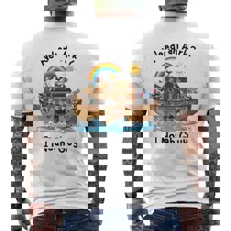 Christian Faith Noah's Ark Sunday School Student Teacher Men's T-shirt Back Print | Mazezy