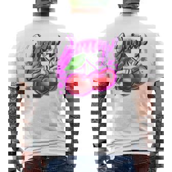 Classic Airbrush Style Illustration Y2k Retro Aesthetic Men's T-shirt Back Print - Thegiftio