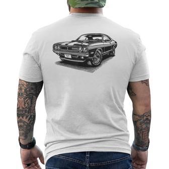 Classic American Muscle Car Retro Vintage 60S 70S Car Lover Men's T-shirt Back Print - Monsterry