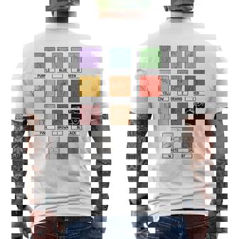 Colors Asl Sign Language Deaf Sign Language Simple Asl Men's T-shirt Back Print | Mazezy