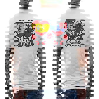 Corazones De Amistad De España Y Eslovaquia Camiseta Hombre Estampado Espalda - Regaloses