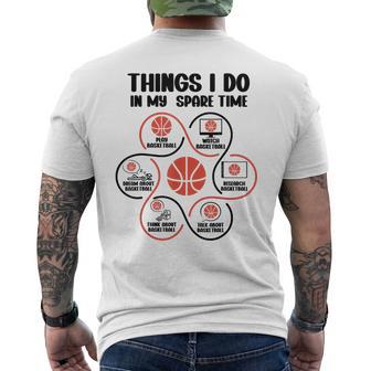 Cosas Que Hago En Mi Tiempo Libre Baloncesto Divertido Camiseta Hombre Estampado Espalda - Regaloses
