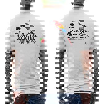 Costa Rica Parrot Macaw Vintage Pride Costa Rican Souvenir Men's T-shirt Back Print | Mazezy