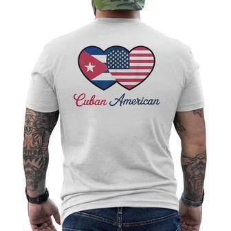 Cuban American Flag Pride Heritage Cuban Roots Men's T-shirt Back Print - Thegiftio UK
