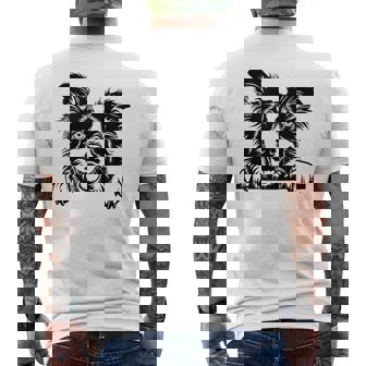 Cute Retro Vintage Logo Happy Aussie Dog Lover Men's T-shirt Back Print - Thegiftio