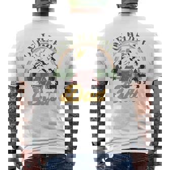 Cute One Happy Camper Birthday Decorations One Happy Dad Men's T-shirt Back Print - Thegiftio