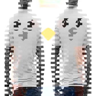 Cute Yellow Chick Face Costume For Kids And Toddlers Men's Back Print T-Shirt | Mazezy