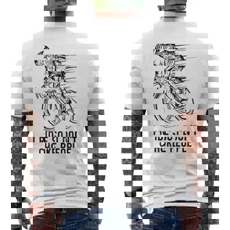 Cycling Road Bike Bicycle Cyclist Men's Back Print T-Shirt | Mazezy