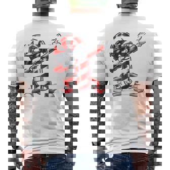 Dabbing Candy Cane Christmas Graphic Men's T-shirt Back Print | Mazezy