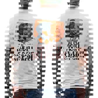 Dachshund Doxie Dog Nightgown Favorite Sleep Sleep Men's T-shirt Back Print - Monsterry