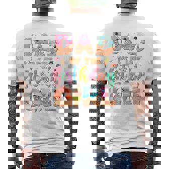 Dad Of The Birthday Ice Cream Family Matching Party Men's T-shirt Back Print | Seseable CA