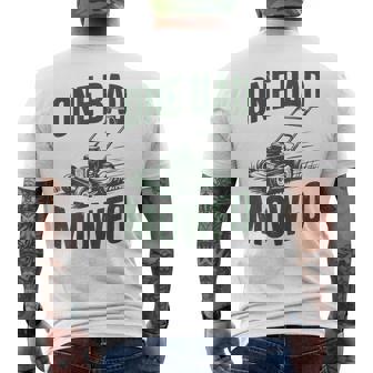 Dad Lawn Mowing One Bad Mowfo Mower Dad Gardening Men's T-shirt Back Print - Thegiftio