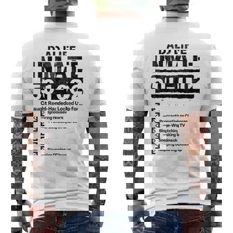 Dad Life Inmate Matching Halloween Costume Men's T-shirt Back Print | Mazezy