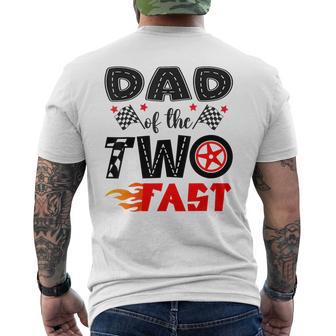 Dad Of The Two Fast 2Nd Birthday Boy Racing Car Men's T-shirt Back Print - Thegiftio UK