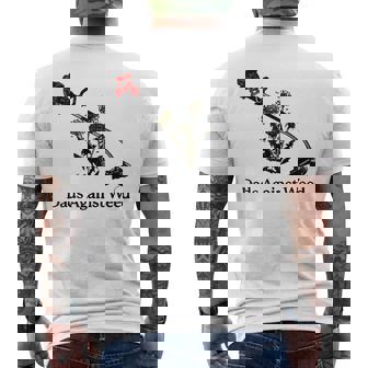 Dads Against Weed Gardening Lawn Mowing Fathers Day Men's T-shirt Back Print - Monsterry