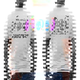 Dirty Christmas Vibes Adult Humor Naughty Xmas Holiday Men's T-shirt Back Print - Monsterry