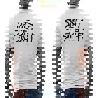 Dirty South Georgia Texas Carolina Art Hand Lettered T Shirt Men's Back Print T-Shirt | Mazezy