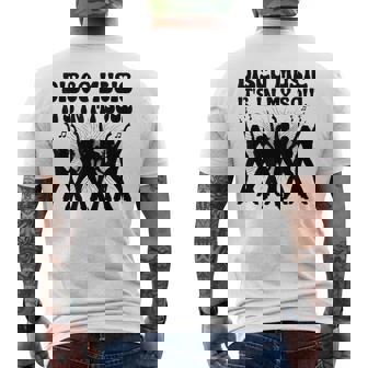 Disco Music It's In Myoul ヴィンテージ 70年代 ダンシング レトロダンス メンズTシャツ バックプリント - Kawaiitshirt